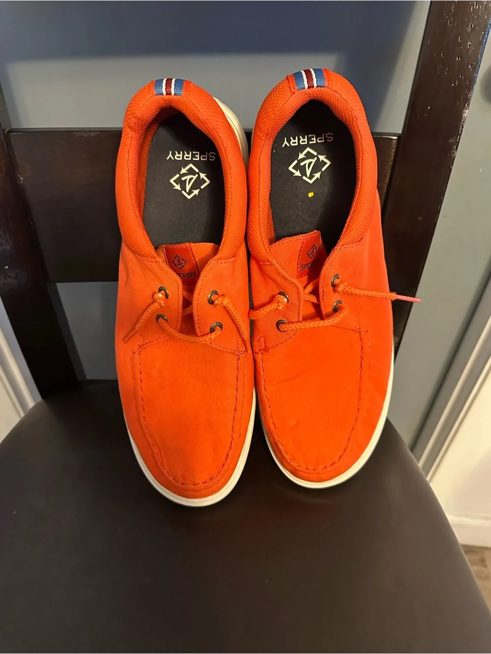 Sperry Men’s Orange Canvas Boat Shoes